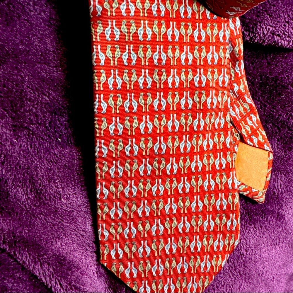 Red Patterned Men's Tie